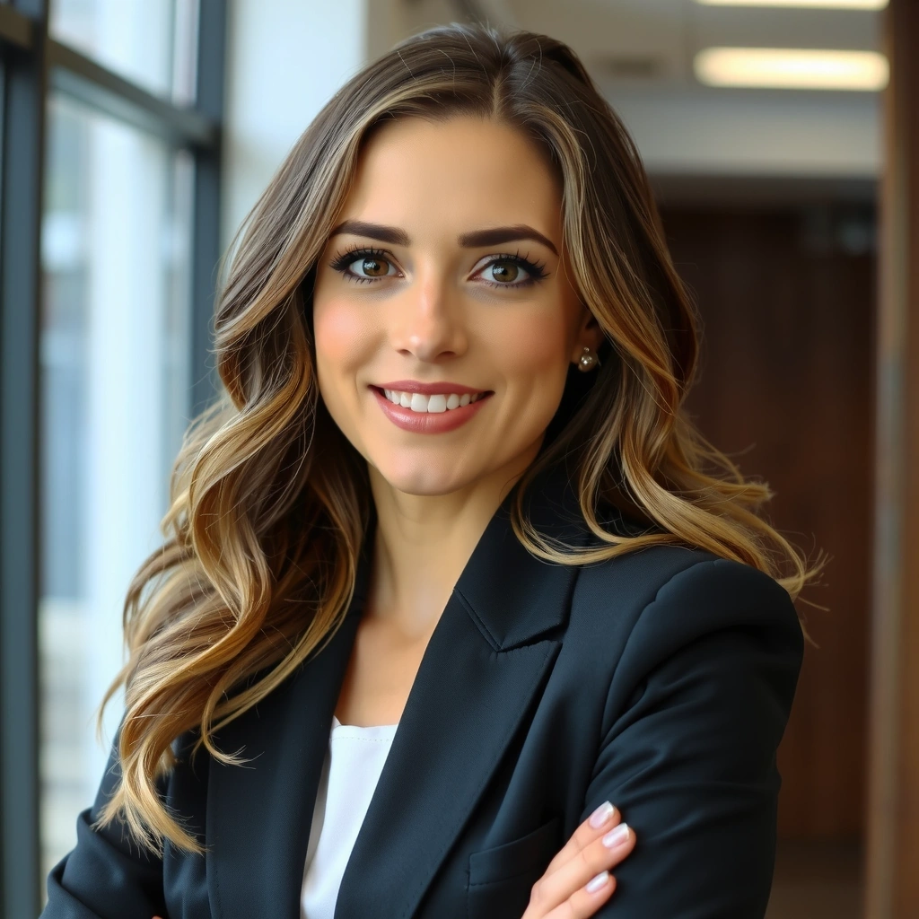 Portrait of Maria Rodriguez, Marketing Director.