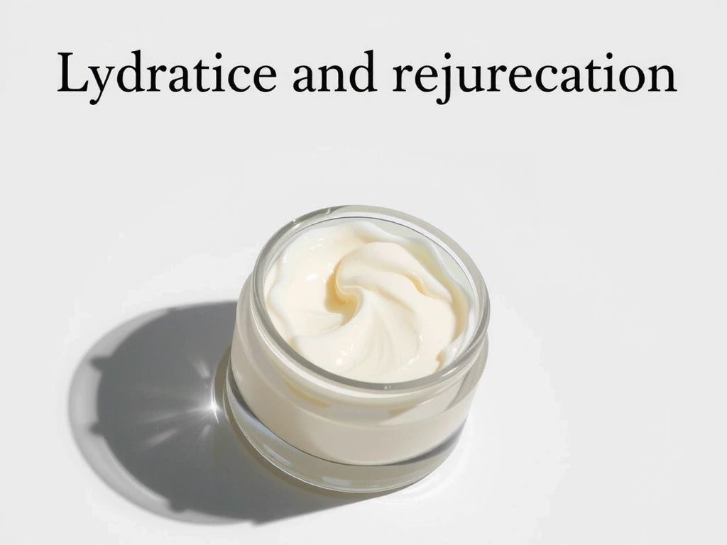 A luxurious jar of face cream with a subtle glow, representing hydration and rejuvenation.